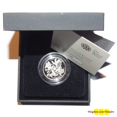 2016 Silver Proof One Pound Coin - The Last "Round Pound"